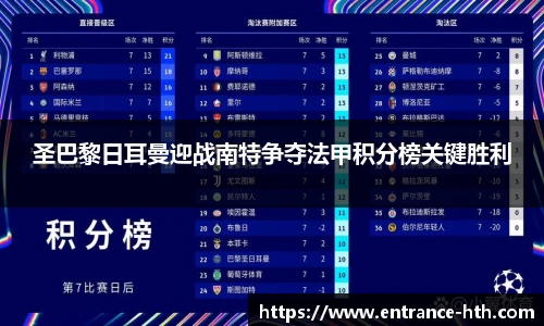 圣巴黎日耳曼迎战南特争夺法甲积分榜关键胜利